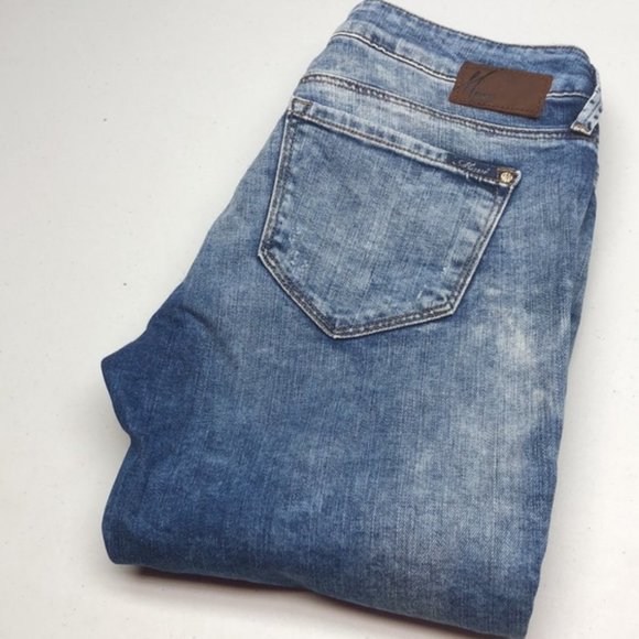 DISTRESS MAVI SLIM BOYFRIEND JEANS 26x32 😎 - Picture 1 of 10